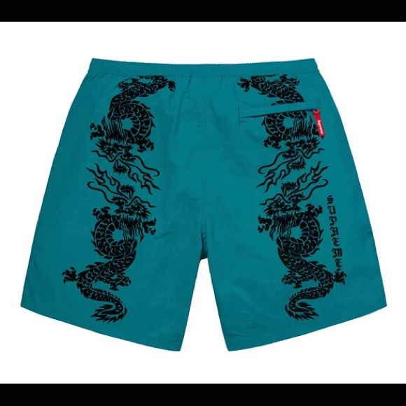 New Supreme Dragon Water Short in Teal Size Small